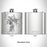 Rendered View of Carson City Nevada Map Engraving on 6oz Stainless Steel Flask