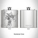Rendered View of Carson City Nevada Map Engraving on 6oz Stainless Steel Flask