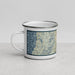 Left View Custom Carson City Nevada Map Enamel Mug in Woodblock