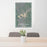 24x36 Carters Lake Georgia Map Print Portrait Orientation in Afternoon Style Behind 2 Chairs Table and Potted Plant