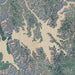Carters Lake Georgia Map Print in Afternoon Style Zoomed In Close Up Showing Details