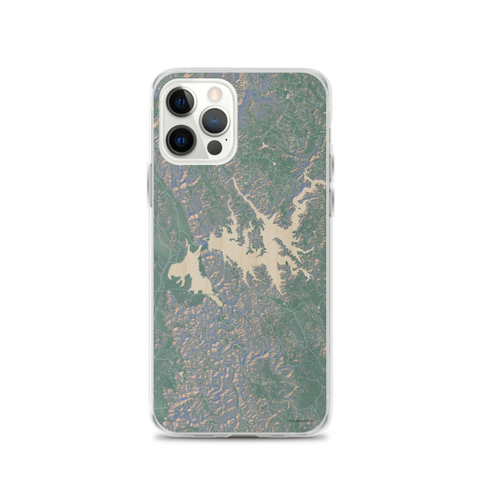 Custom iPhone 12 Pro Carters Lake Georgia Map Phone Case in Afternoon