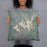 Person holding 18x18 Custom Carters Lake Georgia Map Throw Pillow in Afternoon
