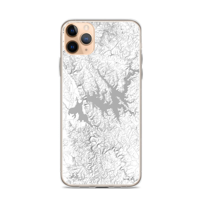 Custom iPhone 11 Pro Max Carters Lake Georgia Map Phone Case in Classic