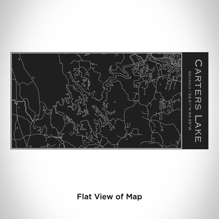 Rendered View of Carters Lake Georgia Map Engraving on 17oz Stainless Steel Insulated Cola Bottle in Black