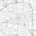 Cary North Carolina Map Print in Classic Style Zoomed In Close Up Showing Details