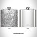 Rendered View of Cary North Carolina Map Engraving on 6oz Stainless Steel Flask