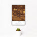 12x18 Casa Grande Arizona Map Print Portrait Orientation in Ember Style With Small Cactus Plant in White Planter