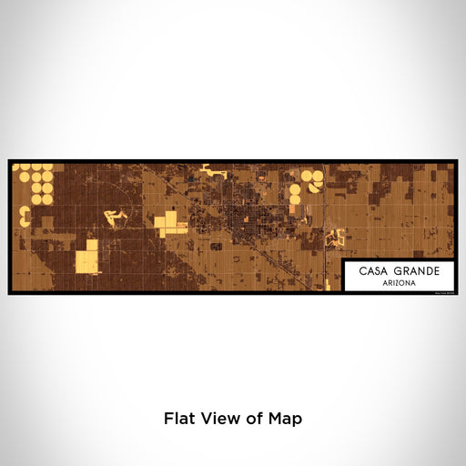 Flat View of Map Custom Casa Grande Arizona Map Enamel Mug in Ember