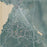 Cascade Idaho Map Print in Afternoon Style Zoomed In Close Up Showing Details
