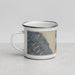 Left View Custom Cascade Idaho Map Enamel Mug in Afternoon