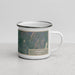 Right View Custom Cascade Idaho Map Enamel Mug in Afternoon