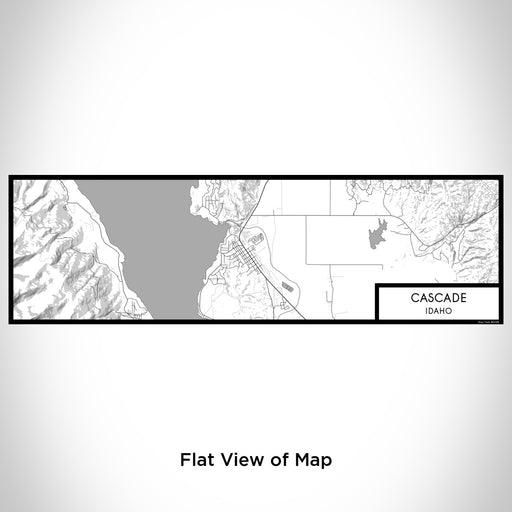 Flat View of Map Custom Cascade Idaho Map Enamel Mug in Classic