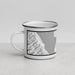 Left View Custom Cascade Idaho Map Enamel Mug in Classic