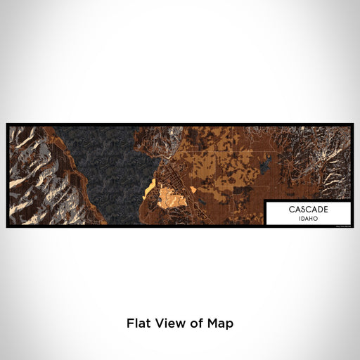 Flat View of Map Custom Cascade Idaho Map Enamel Mug in Ember