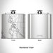 Rendered View of Cascade Idaho Map Engraving on 6oz Stainless Steel Flask