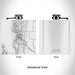 Rendered View of Cascade Idaho Map Engraving on 6oz Stainless Steel Flask in White