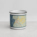 Front View Custom Cascade Idaho Map Enamel Mug in Woodblock
