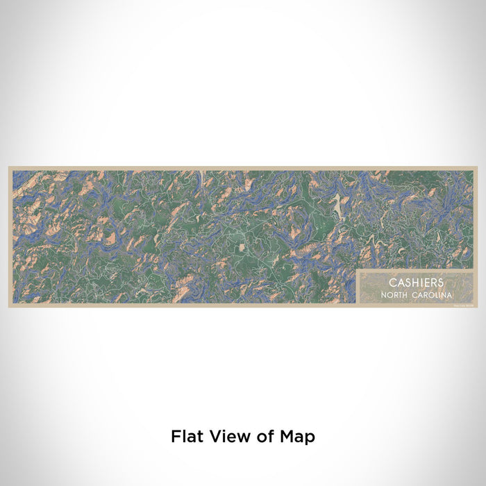 Flat View of Map Custom Cashiers North Carolina Map Enamel Mug in Afternoon