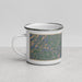 Left View Custom Cashiers North Carolina Map Enamel Mug in Afternoon