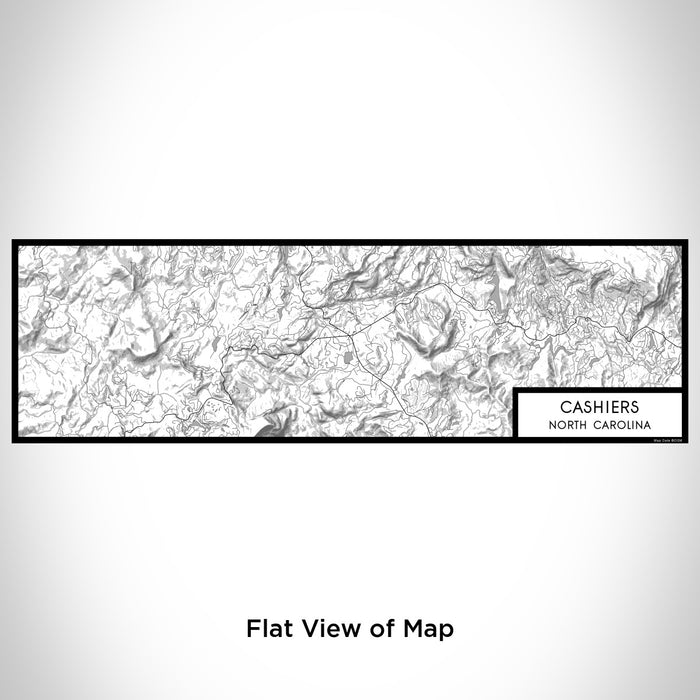 Flat View of Map Custom Cashiers North Carolina Map Enamel Mug in Classic