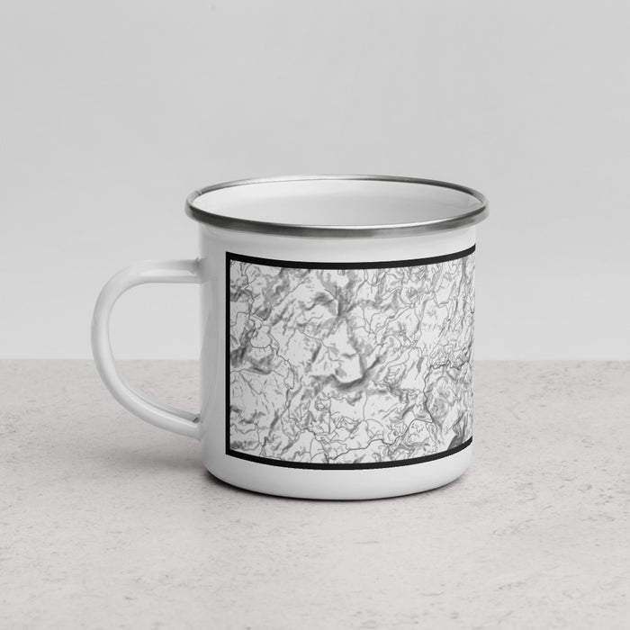 Left View Custom Cashiers North Carolina Map Enamel Mug in Classic