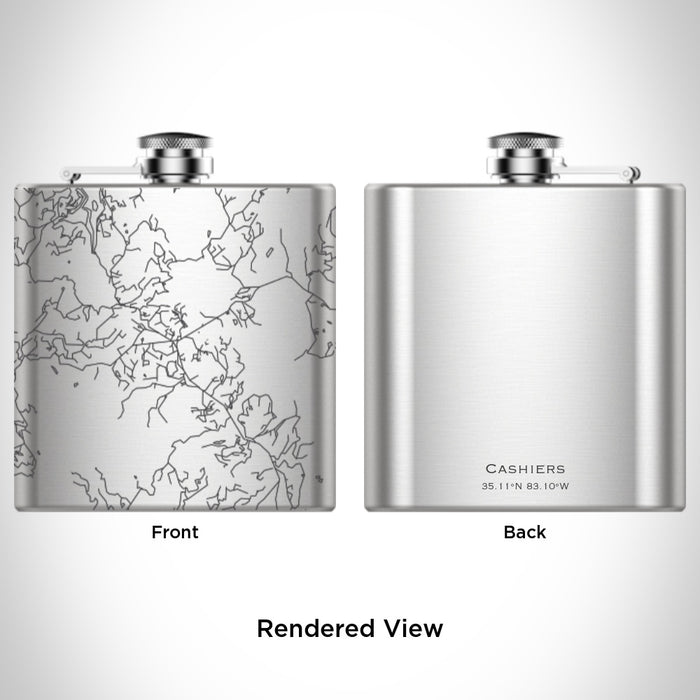 Rendered View of Cashiers North Carolina Map Engraving on undefined