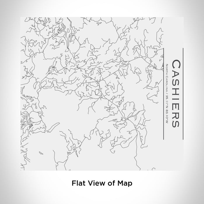 Rendered View of Cashiers North Carolina Map Engraving on 17oz Stainless Steel Insulated Tumbler in White