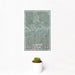 12x18 Casper Wyoming Map Print Portrait Orientation in Afternoon Style With Small Cactus Plant in White Planter