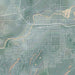 Casper Wyoming Map Print in Afternoon Style Zoomed In Close Up Showing Details