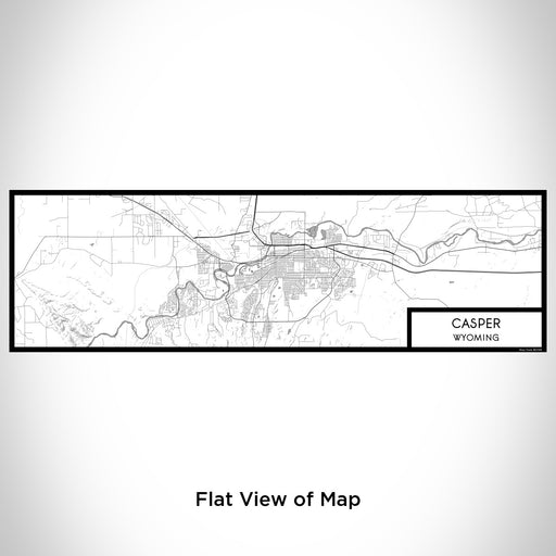 Flat View of Map Custom Casper Wyoming Map Enamel Mug in Classic