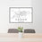 24x36 Casper Wyoming Map Print Landscape Orientation in Classic Style Behind 2 Chairs Table and Potted Plant