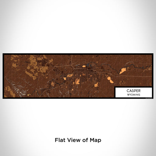 Flat View of Map Custom Casper Wyoming Map Enamel Mug in Ember