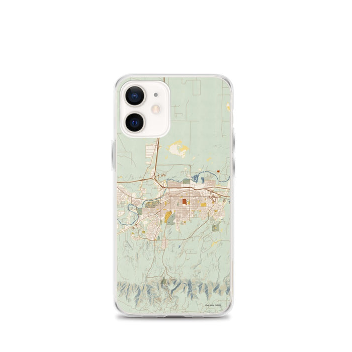 Custom Casper Wyoming Map iPhone 12 mini Phone Case in Woodblock