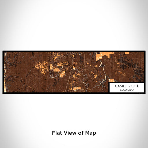 Flat View of Map Custom Castle Rock Colorado Map Enamel Mug in Ember
