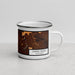 Right View Custom Castle Rock Colorado Map Enamel Mug in Ember