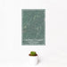 12x18 Caswell County North Carolina Map Print Portrait Orientation in Afternoon Style With Small Cactus Plant in White Planter