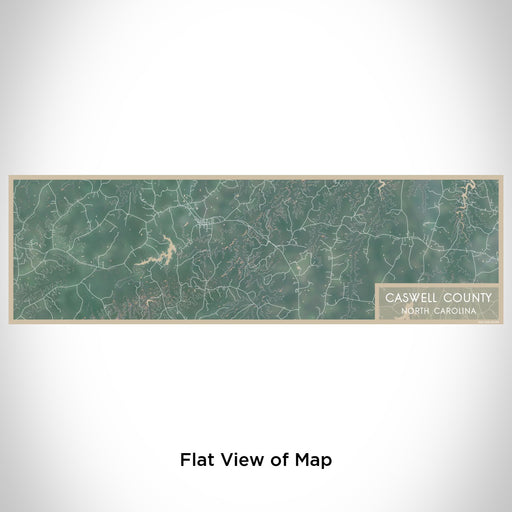 Flat View of Map Custom Caswell County North Carolina Map Enamel Mug in Afternoon