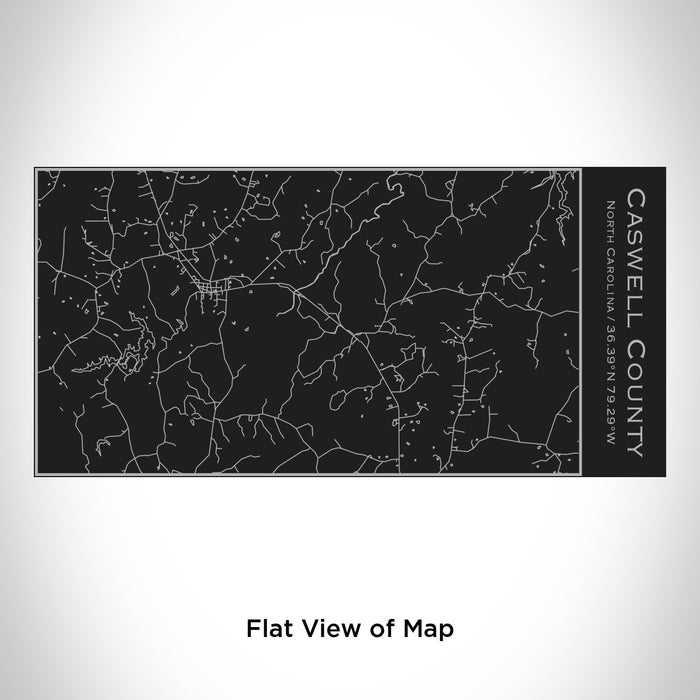 Rendered View of Caswell County North Carolina Map Engraving on 17oz Stainless Steel Insulated Cola Bottle in Black