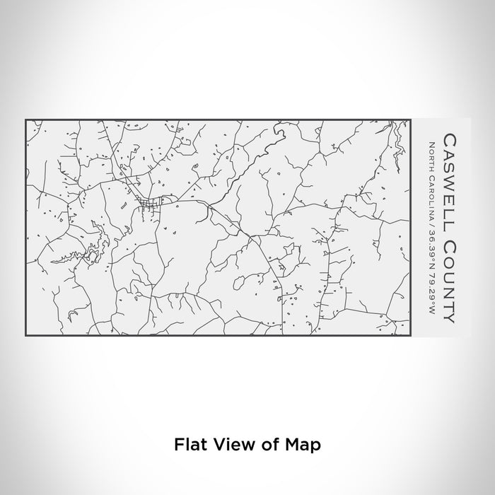 Rendered View of Caswell County North Carolina Map Engraving on 17oz Stainless Steel Insulated Cola Bottle in White