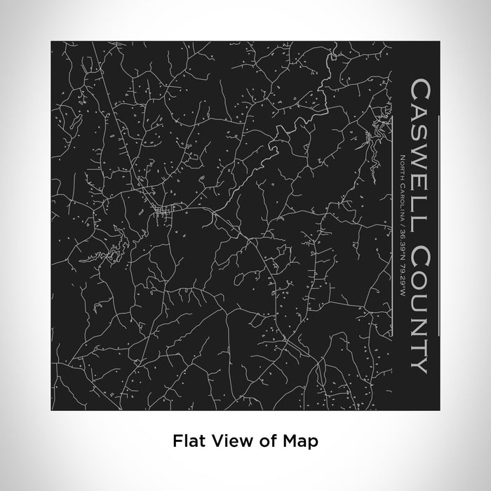 Rendered View of Caswell County North Carolina Map Engraving on 17oz Stainless Steel Insulated Tumbler in Black