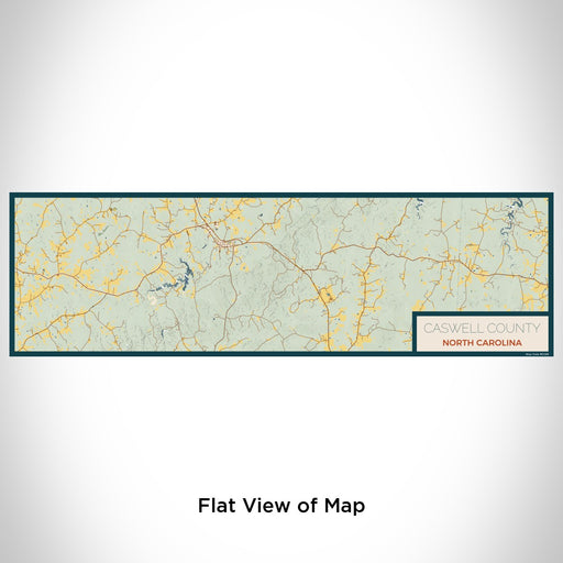 Flat View of Map Custom Caswell County North Carolina Map Enamel Mug in Woodblock