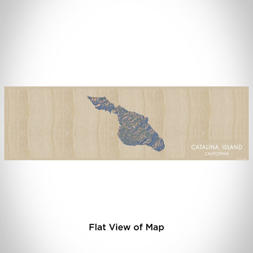 Flat View of Map Custom Catalina Island California Map Enamel Mug in Afternoon