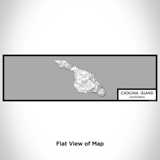 Flat View of Map Custom Catalina Island California Map Enamel Mug in Classic