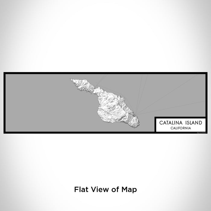 Flat View of Map Custom Catalina Island California Map Enamel Mug in Classic
