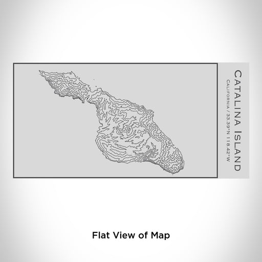 Rendered View of Catalina Island California Map Engraving on 17oz Stainless Steel Insulated Cola Bottle
