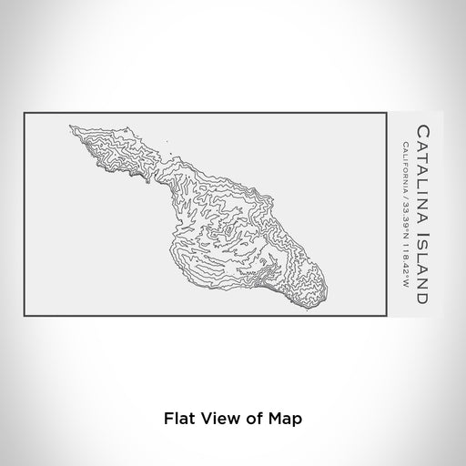 Rendered View of Catalina Island California Map Engraving on 17oz Stainless Steel Insulated Cola Bottle in White