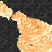 Catalina Island California Map Print in Ember Style Zoomed In Close Up Showing Details