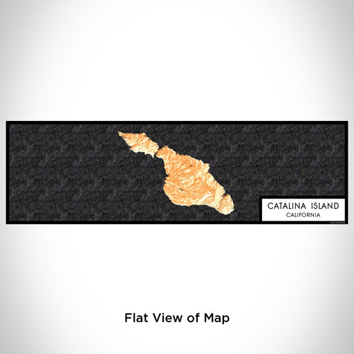 Flat View of Map Custom Catalina Island California Map Enamel Mug in Ember
