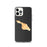 Custom iPhone 12 Pro Catalina Island California Map Phone Case in Ember
